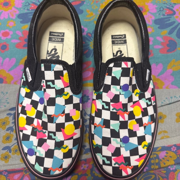 Vans Shoes - Custom Vans Slip-On Women’s Size 8 Men’s 6.5 Wide